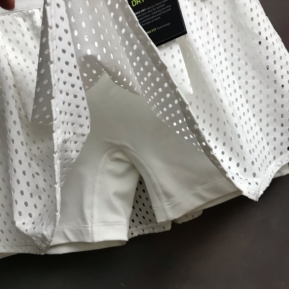 Nike Tennis Skirt Flouncy High-Low Mesh CK8397 - Picture 8 of 11